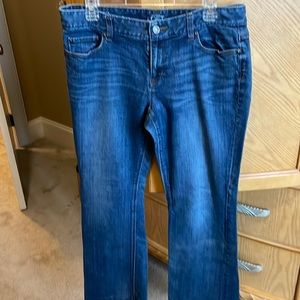 Ann Taylor loft curvy boot cut jeans size 12 altered to a 30” inseam